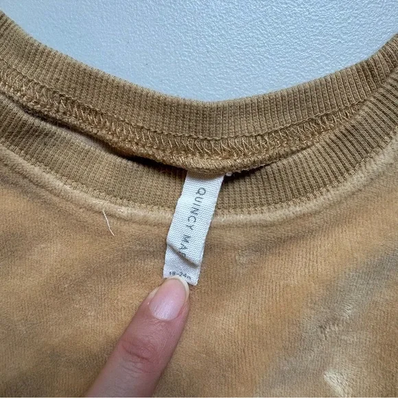 Quincy Mae Organic Velour Baby Sweatshirt - Picture 2 of 3